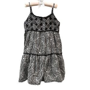 GAP Girls Dress - Spaghetti Strap Black and White Beach Design - Size S